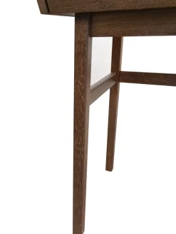 Woodman Schreibtisch »Carteret Computer-Tisch mit ausziebarer Arbeitsplatte« edles Holzfurnier, Gestell Massivholz, Breite 115 cm