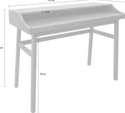 Woodman Schreibtisch »Carteret Computer-Tisch mit ausziebarer Arbeitsplatte« edles Holzfurnier, Gestell Massivholz, Breite 115 cm