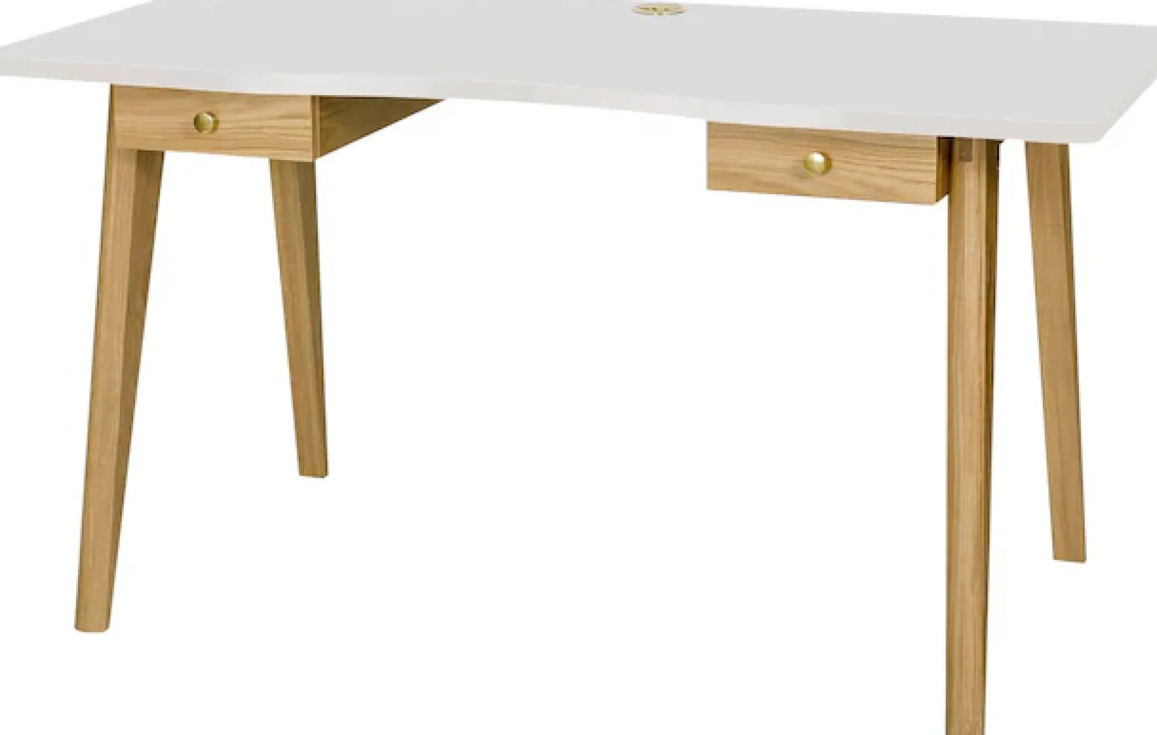Woodman Schreibtisch »Nice« B/T/H: 140/70/75 cm,im skandinavian Design, Tischbeine aus massiver Eiche, FSC®
