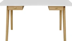 Woodman Schreibtisch »Nice« B/T/H: 140/70/75 cm,im skandinavian Design, Tischbeine aus massiver Eiche, FSC®