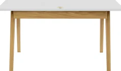 Woodman Schreibtisch »Nice« B/T/H: 140/70/75 cm,im skandinavian Design, Tischbeine aus massiver Eiche, FSC®