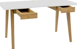 Woodman Schreibtisch »Nice« B/T/H: 140/70/75 cm,im skandinavian Design, Tischbeine aus massiver Eiche, FSC®