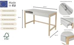 Woodman Schreibtisch »Northgate« im skandinavian Design, Breite 112 cm, FSC®-zertifiziert