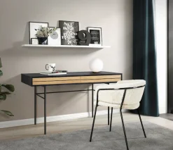 Woodman Schreibtisch »Stripe« Kombination von Metall & Holz, Breite 130 cm, FSC®-zertifiziert