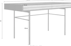 Woodman Schreibtisch »Stripe« Kombination von Metall & Holz, Breite 130 cm, FSC®-zertifiziert