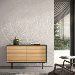 Woodman Schubkastenkommode »Stripe« besonderes Design, 6 Schubladen, Breite 140 cm, FSC®