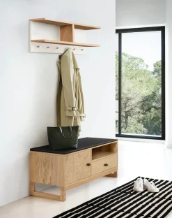 Woodman Schuhbank »Slussen« im skandinavian Design, Holzfurnier aus Eiche, FSC®-zertifiziert