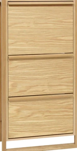 Woodman Schuhkommode »NewEst« Breite 67 cm, mit 3 Klappen, Holzfurnier aus Eiche, FSC®