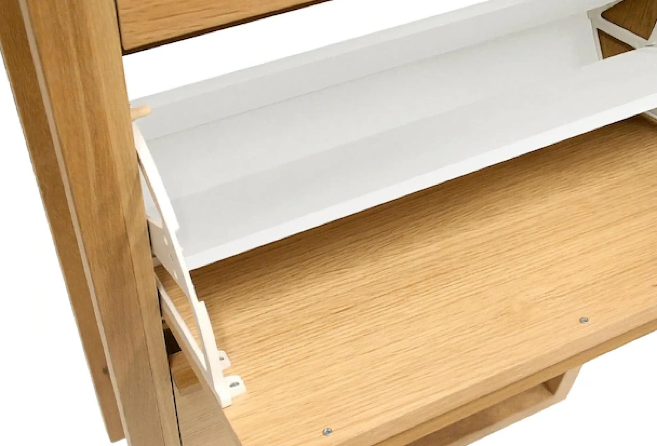 Woodman Schuhkommode »NewEst« Breite 67 cm, mit 3 Klappen, Holzfurnier aus Eiche, FSC®