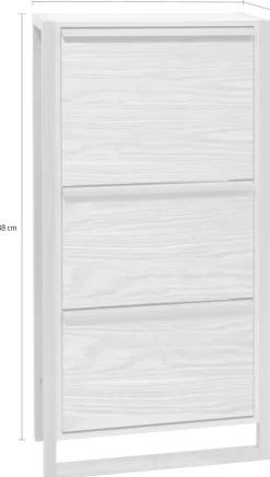 Woodman Schuhkommode »NewEst« Breite 67 cm, mit 3 Klappen, Holzfurnier aus Eiche, FSC®