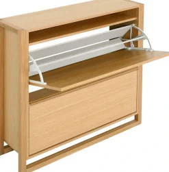 Woodman Schuhkommode »NewEst« Breite 100 cm, mit 2 Klappen, Holzfurnier aus Eiche, FSC®