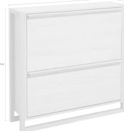 Woodman Schuhkommode »NewEst« Breite 100 cm, mit 2 Klappen, Holzfurnier aus Eiche, FSC®