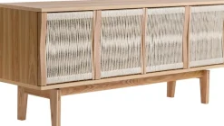 Woodman Sideboard »Lidia« Kommode, Türenfronten aus nartürlichem Hanfseil, Breite 180 cm, FSC®