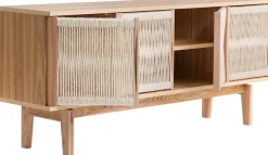 Woodman Sideboard »Lidia« Kommode, Türenfronten aus nartürlichem Hanfseil, Breite 180 cm, FSC®