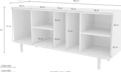Woodman Sideboard »Malic« Kommode im schlichten skandinavischen Design, Breite 160 cm, FSC®