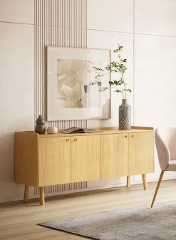 Woodman Sideboard »Nice« Kommode, Breite 169 cm,Echtholzfurnier aus Eiiche, viel Stauraum