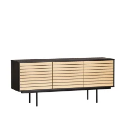 Woodman Sideboard »Stripe« besonderes Design, 3 Push-to-Open-Türen, Breite 161 cm, FSC®