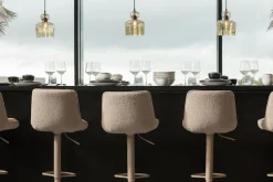 WOOOD Barhocker »Marten höhenverstellbar und drehbar mit Metallgestell 45 x 50 x 110 cm« Gewebter Bezug, Sehr hohe Verschleißfestigkeit, Tragkraft 120 kg