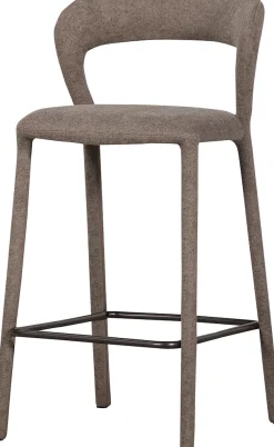 WOOOD Barhocker »Noble mit vollgepolstertem Gestell und Fußstütze B 48 x T 52 x H 95 cm« Gewebter Bezug, Hohe Verschleißfestigkeit, Tragkraft 150 kg