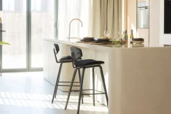 WOOOD Barhocker »Senn« 2 Stk. tlg. Sitzfläche aus Samt, H 94 cm x B 41 cm