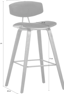 WOOOD Barhocker »Senn« 2 Stk. tlg. Sitzfläche aus Samt, H 94 cm x B 41 cm