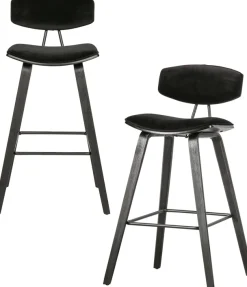 WOOOD Barhocker »Senn« 2 Stk. tlg. Sitzfläche aus Samt, H 94 cm x B 41 cm