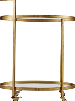 WOOOD Bartisch »Push Trolley Metall Antique-Brass mit Rollen H 86 x B 67 x T 35 cm« Tragkraft 10 kg pro boden, pfleigleicht, fertig montiert