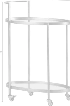 WOOOD Bartisch »Push Trolley Metall Antique-Brass mit Rollen H 86 x B 67 x T 35 cm« Tragkraft 10 kg pro boden, pfleigleicht, fertig montiert