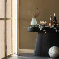 WOOOD Beistelltisch »Amco mit Massivmangoholz und breitem Standfuß B 120 x T 40 x H 76 cm« Tragkraft 22,7 kg, ausschließlich für den Innenbereich