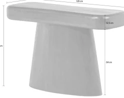 WOOOD Beistelltisch »Amco mit Massivmangoholz und breitem Standfuß B 120 x T 40 x H 76 cm« Tragkraft 22,7 kg, ausschließlich für den Innenbereich