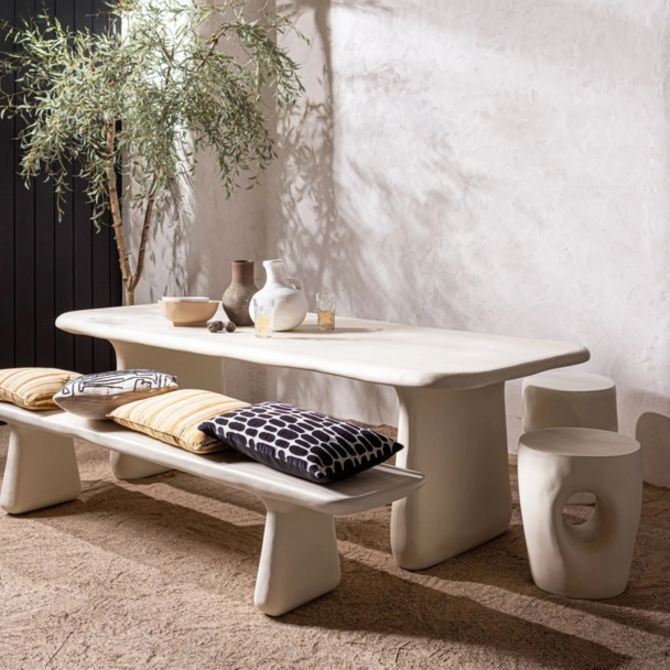 WOOOD Beistelltisch »Aur Fiber Reinforced Polymer organische Form H 50 x B 40 x T 40 cm« Tragkraft 300 kg, extremes Kompositmaterial, für In- und Outdoor