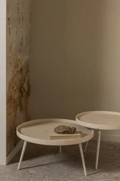 WOOOD Beistelltisch »Bounds mit Metallbeinen und Multiplex-Zinkbeschichtung Ø 74 x H 40 cm« 4 cm Randerhöhung, Tragkraft 20 kg, Metallbeine Höhe 36 cm