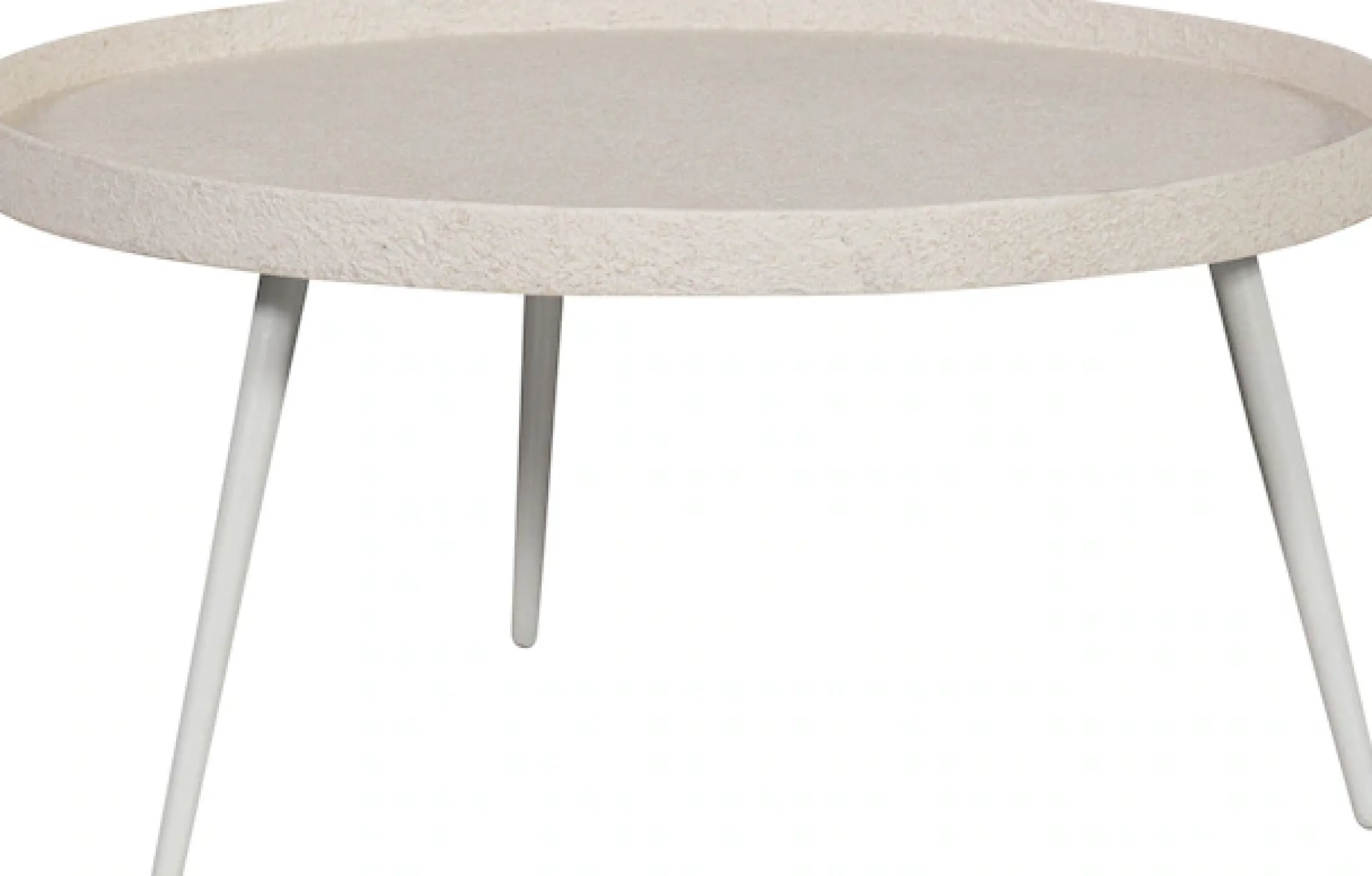 WOOOD Beistelltisch »Bounds mit Metallbeinen und Multiplex-Zinkbeschichtung Ø 74 x H 40 cm« 4 cm Randerhöhung, Tragkraft 20 kg, Metallbeine Höhe 36 cm