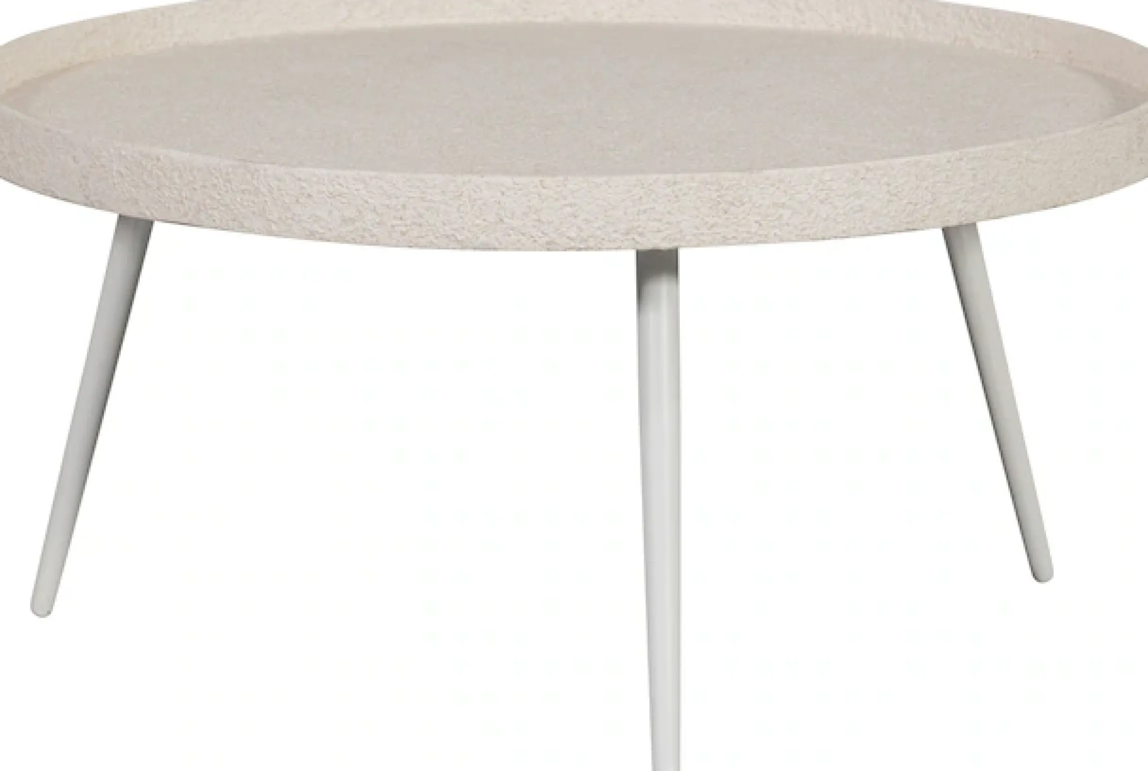 WOOOD Beistelltisch »Bounds mit Metallbeinen und Multiplex-Zinkbeschichtung Ø 74 x H 40 cm« 4 cm Randerhöhung, Tragkraft 20 kg, Metallbeine Höhe 36 cm