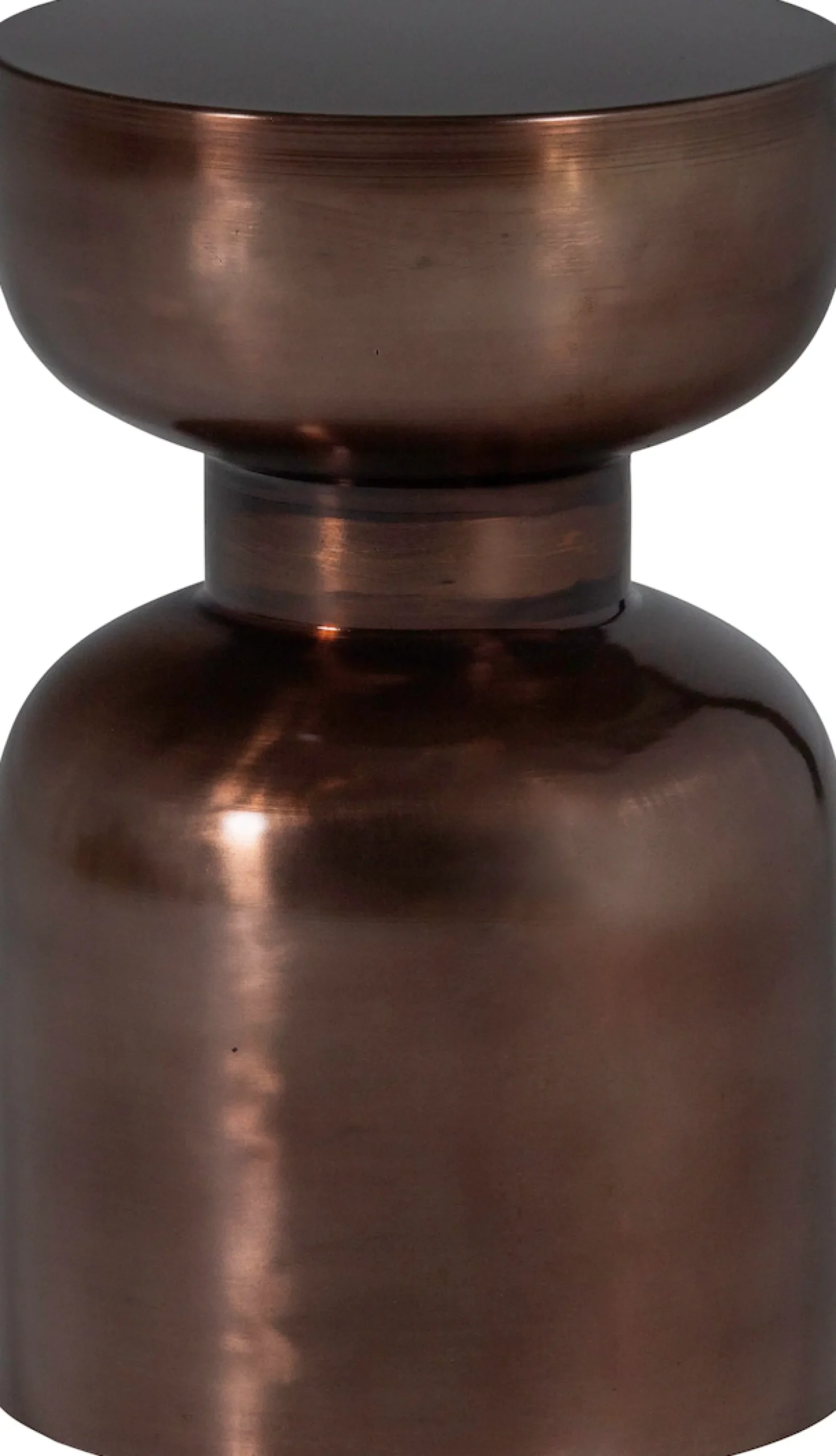 WOOOD Beistelltisch »Frits mit Bronze-Hochglanzoberfläche B 30 x T 30 x H 47 cm« Tragkraft 25 kg, spielerischer Formgebung, pflegeleichte Oberfläche