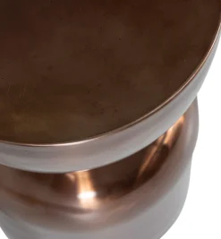 WOOOD Beistelltisch »Frits mit Bronze-Hochglanzoberfläche B 30 x T 30 x H 47 cm« Tragkraft 25 kg, spielerischer Formgebung, pflegeleichte Oberfläche