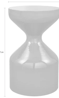 WOOOD Beistelltisch »Glanz Metall mit Hochglanz-Lackierung in spielerischer Form« H 47 x B 30 x T 30 cm, Tragkraft 25 kg, glänzend und reflektierend