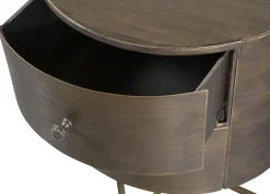 WOOOD Beistelltisch »Glossy Metall Antique-Brass-Beschichtung, H 48 x B 39 x T 39 cm« Zwei Schubladen ohne Schienen, pfleigleicht, fertig montiert geliefert