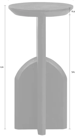 WOOOD Beistelltisch »Kioni aus Akazienholz mit rundem Tischblatt Ø30x58 cm« Tragkraft 20 kg, Blattdicke 4 cm, Flamm- und Maserzeichnung