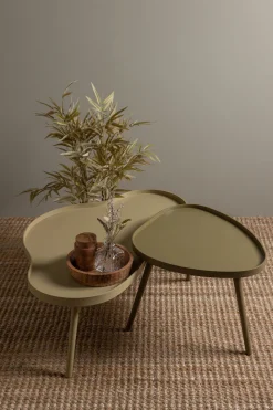WOOOD Beistelltisch »Mae aus MDF und Kiefernholz mit umlaufender Randerhöhung 100x58x35 cm« Rand 2 cm hoch, Tragkraft 5 kg, Beine konisch von Ø3 auf Ø1,5 cm