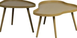 WOOOD Beistelltisch »Mae aus MDF und Kiefernholz mit umlaufender Randerhöhung 100x58x35 cm« Rand 2 cm hoch, Tragkraft 5 kg, Beine konisch von Ø3 auf Ø1,5 cm