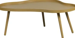 WOOOD Beistelltisch »Mae aus MDF und Kiefernholz mit umlaufender Randerhöhung 100x58x35 cm« Rand 2 cm hoch, Tragkraft 5 kg, Beine konisch von Ø3 auf Ø1,5 cm