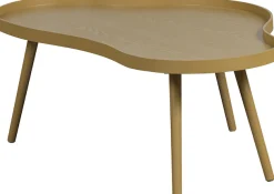 WOOOD Beistelltisch »Mae aus MDF und Kiefernholz mit umlaufender Randerhöhung 100x58x35 cm« Rand 2 cm hoch, Tragkraft 5 kg, Beine konisch von Ø3 auf Ø1,5 cm