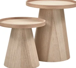 WOOOD Beistelltisch »Maud aus lackiertem MDF mit konischem Standfuß Ø45x50 cm« Tragkraft 15 kg, glatte Oberfläche durch Pressholzfaserplatte