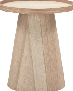 WOOOD Beistelltisch »Maud aus lackiertem MDF mit konischem Standfuß Ø45x50 cm« Tragkraft 15 kg, glatte Oberfläche durch Pressholzfaserplatte