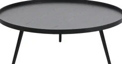 WOOOD Beistelltisch »Mesa mit MDF-Tischblatt und Kiefernholzbeinen Ø 100 x H 36 cm« Runde Form mit Randerhöhung, konische Kiefernholzbeine, Tragkraft 15kg