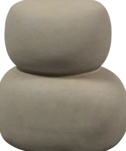 WOOOD Beistelltisch »Oda aus Fiberclay in Betonoptik, organisch gestapelt 41x35x47 cm« Tragkraft 20 kg, Materialstärke 1 cm, Unterseite hohl