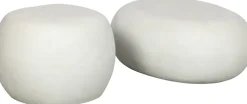 WOOOD Beistelltisch »Pebble Fiberclay in Betonoptik mit organischer Rundung« Glasfaser-Ton-Verbundmaterial, Tragkraft 90 kg, pflegebedürftig