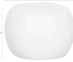 WOOOD Beistelltisch »Pebble Fiberclay in Betonoptik mit organischer Rundung« Glasfaser-Ton-Verbundmaterial, Tragkraft 90 kg, pflegebedürftig