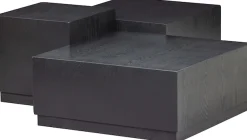 WOOOD Beistelltisch »Pim 3-tlg. aus MDF, stapelbar 40x40 / 55x55 / 70x70 cm« Drei Einheiten ineinander stapelbar, Hohlkonstruktion, schutzlackiert